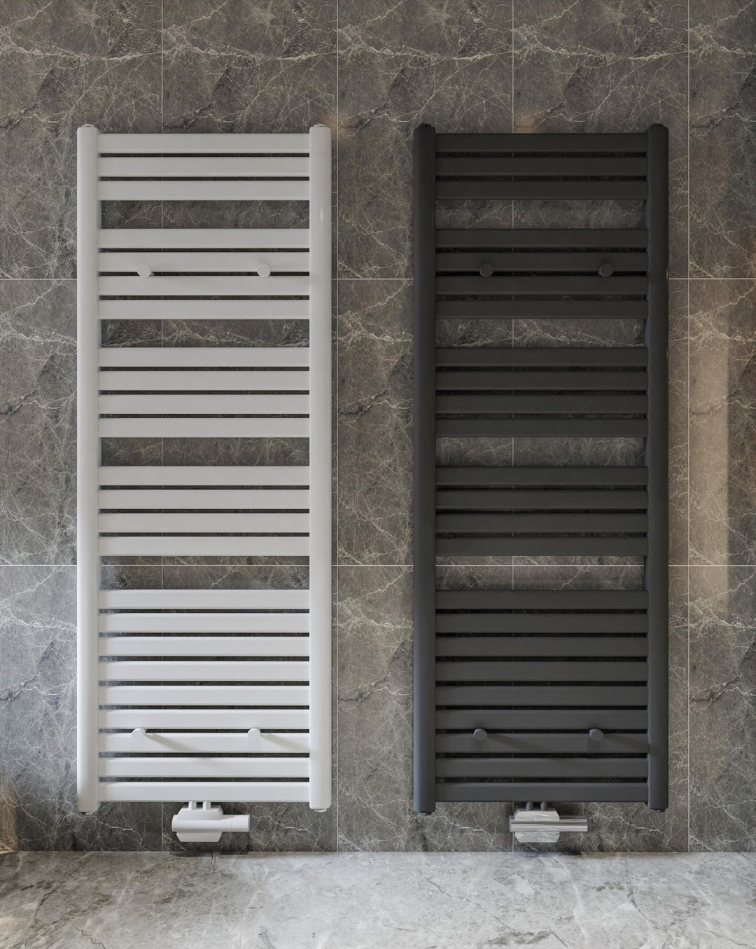 MC Heat® Premium Badheizkörper 500x1200 mm - Handtuchheizkörper in Weiss (RAL 9016) - Paneelheizkörp