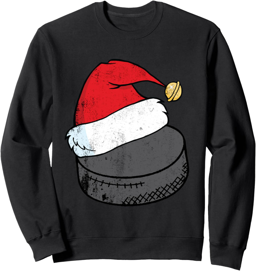 Weihnachts-Eishockeyspieler | Lustiger Weihnachts-Eishockey Sweatshirt