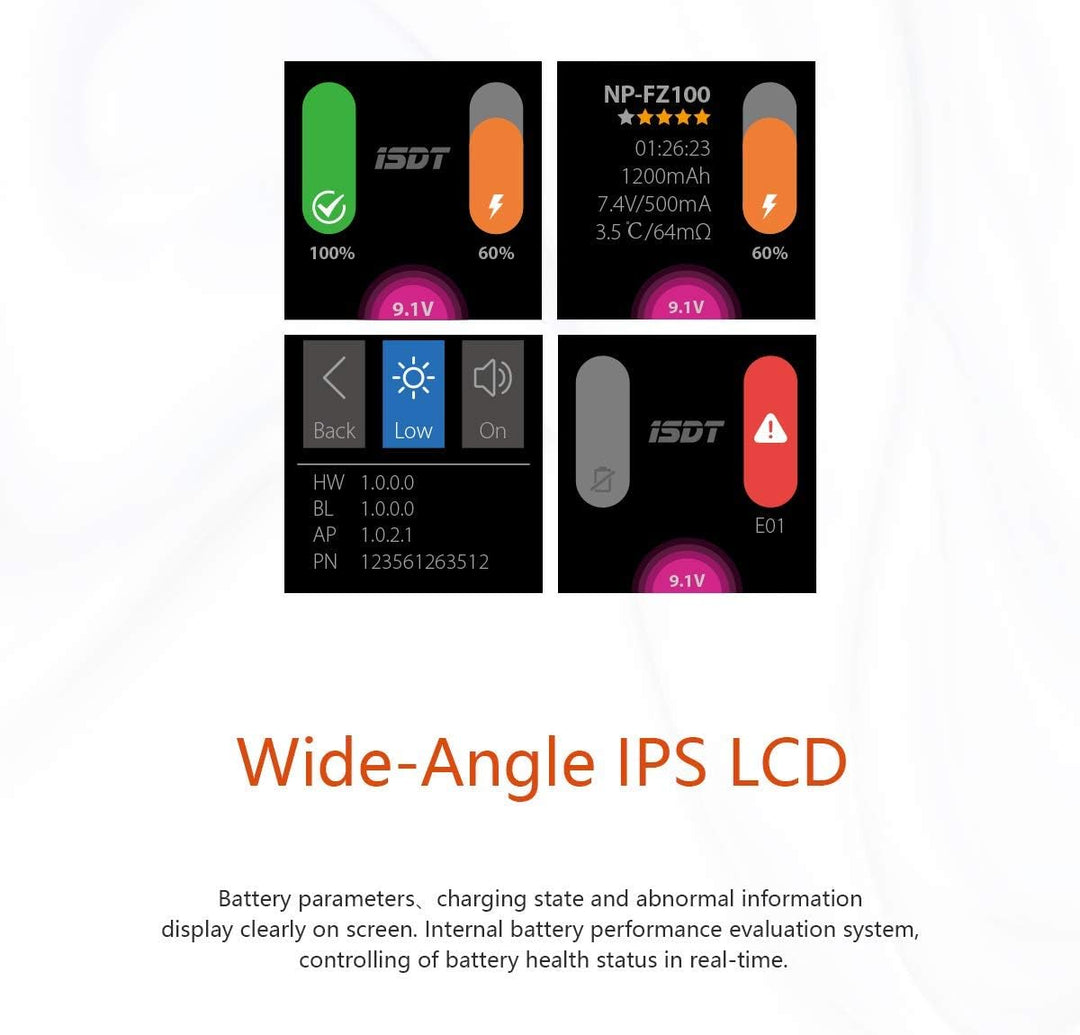 ISDT NP-FZ100 NP-FW50 NP-BX1 Kamera Akku Dual Ladegerät für Sony DSC-RX100,DSC-RX100 II, DSC-RX100M