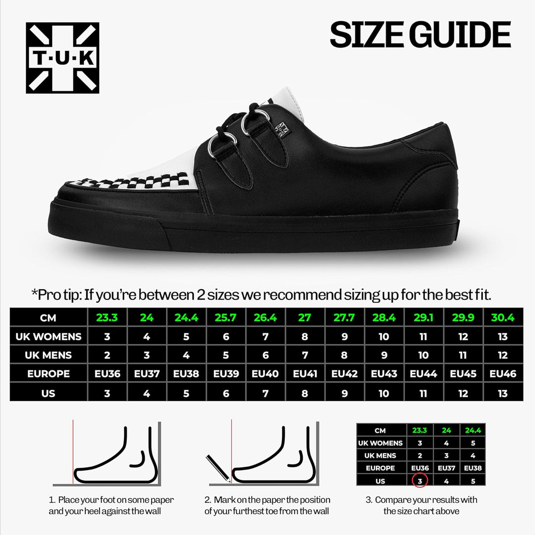 T.U.K. Leather Creeper Sneaker - Herren & Damen Schuhe - Punk, Gothic Schuhe, Emo Schuhe und Rockabi