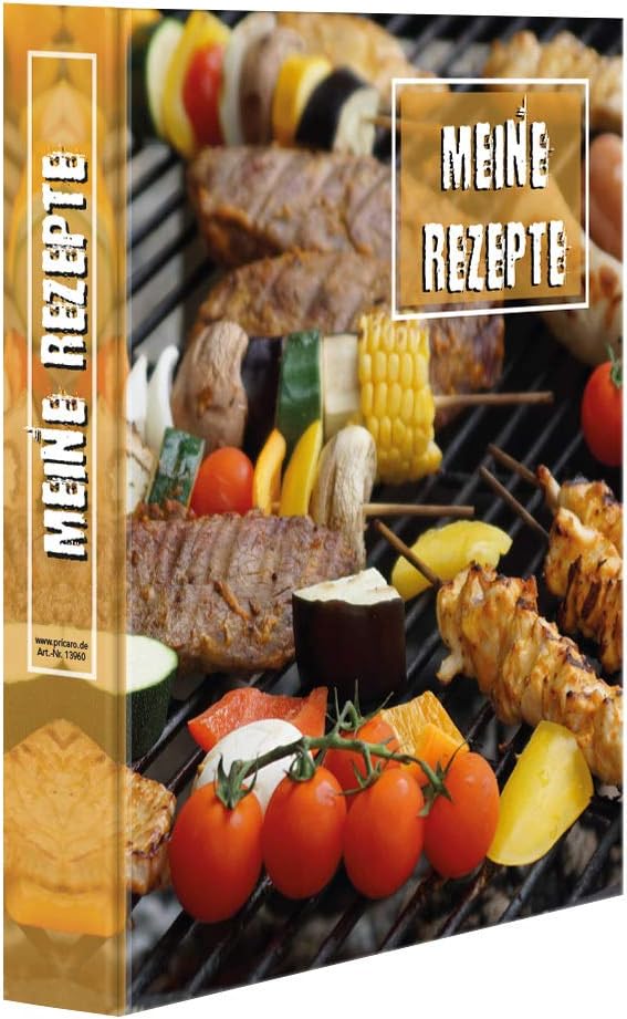 PRICARO Rezeptordner mit Rezeptblock "BBQ", A5