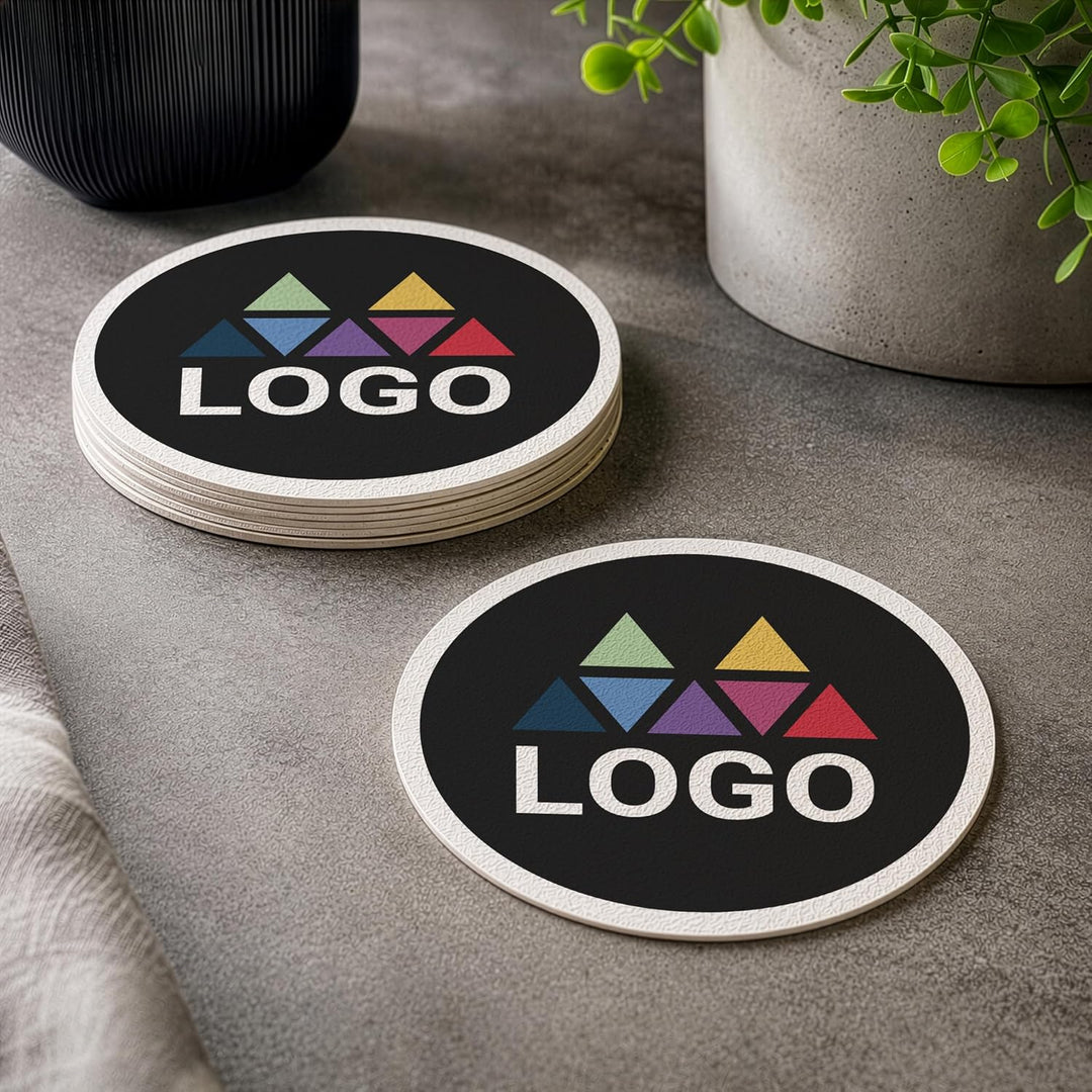 printplanet - Bierdeckel Rund Personalisiert mit Foto und Text - 50 Stück - Gastro-Qualität Made in