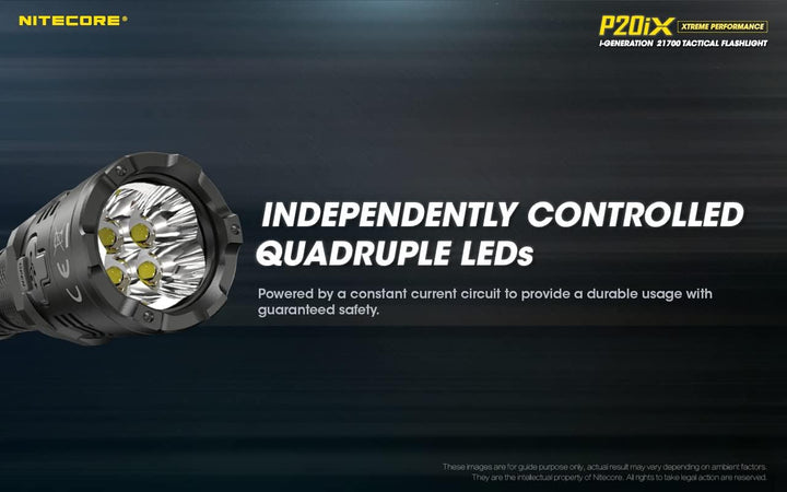 Nitecore P20iX - 4000 Lumen, integrierte Ladefunktion, inkl. Li-Ion Akku Single, Single