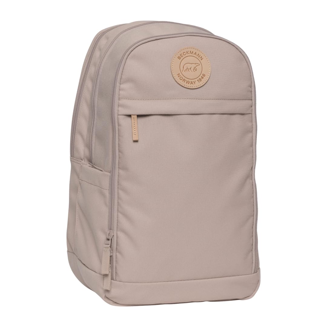 Beckmann, Rucksack Urban, für Schule Uni Arbeit Freizeit, mit extra Laptopraum, 30L Beige, Beige