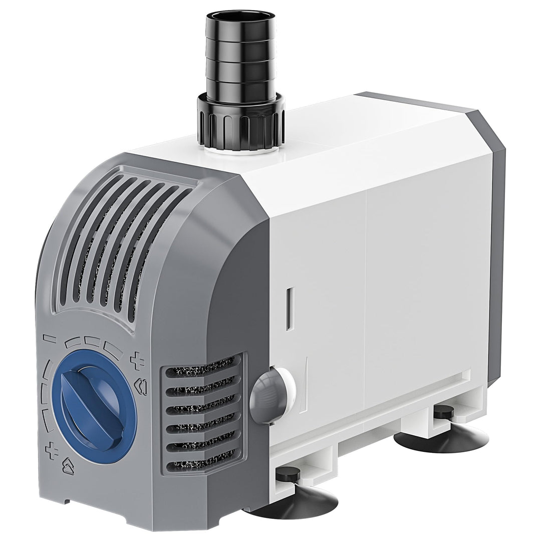 Tauchpumpe Aquarium Pumpe 2000L/h 35W, Leise Wasserpumpe für Aquarium, Teich, Hydroponik, mit Durchf
