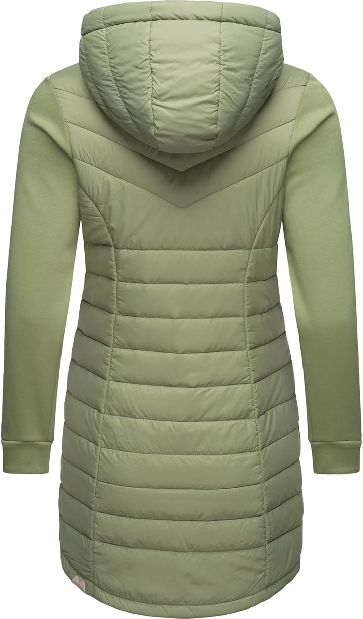 Ragwear Damen Übergangsjacke leichte Jacke lang mit Kapuze Lucinda Long II Intl XS-6XL S Light Olive