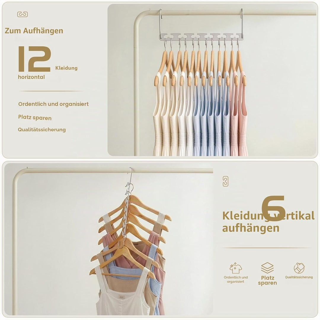 HOUSE DAY Kleiderbügel Platzsparende rutschfeste Schrank Organizer 20 Stück aus Metall für Schwere K