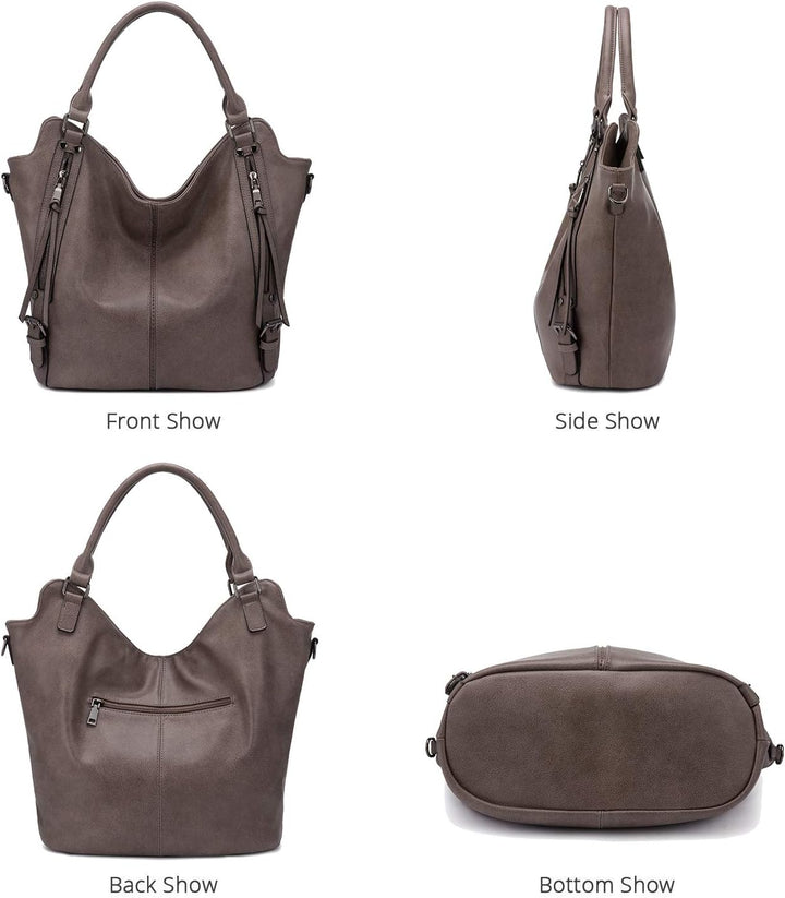 Realer Damen Handtaschen Gross Shopper Lederhandtasche Schultertasche Umhängetasche Geldbörse Hobo D