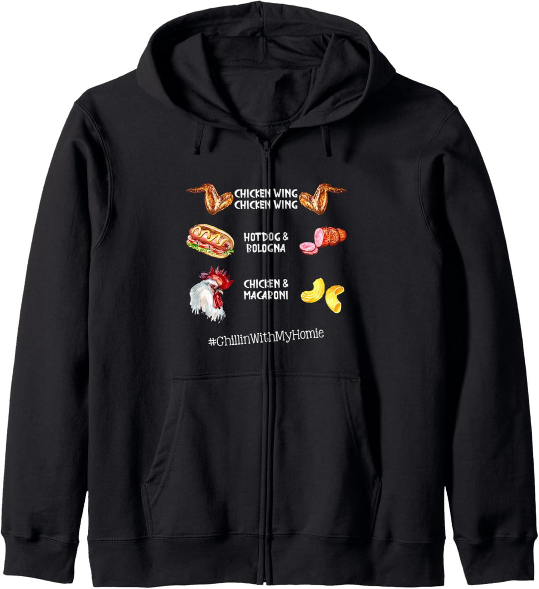 Chicken Wing Chicken Wing Hot Dog And Bologna Kapuzenjacke