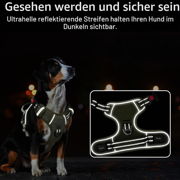 HEELE Hundegeschirr, Brustgeschirre für Hunde, Laufgeschirre Hund mit abschliessbarem Schnappverschl