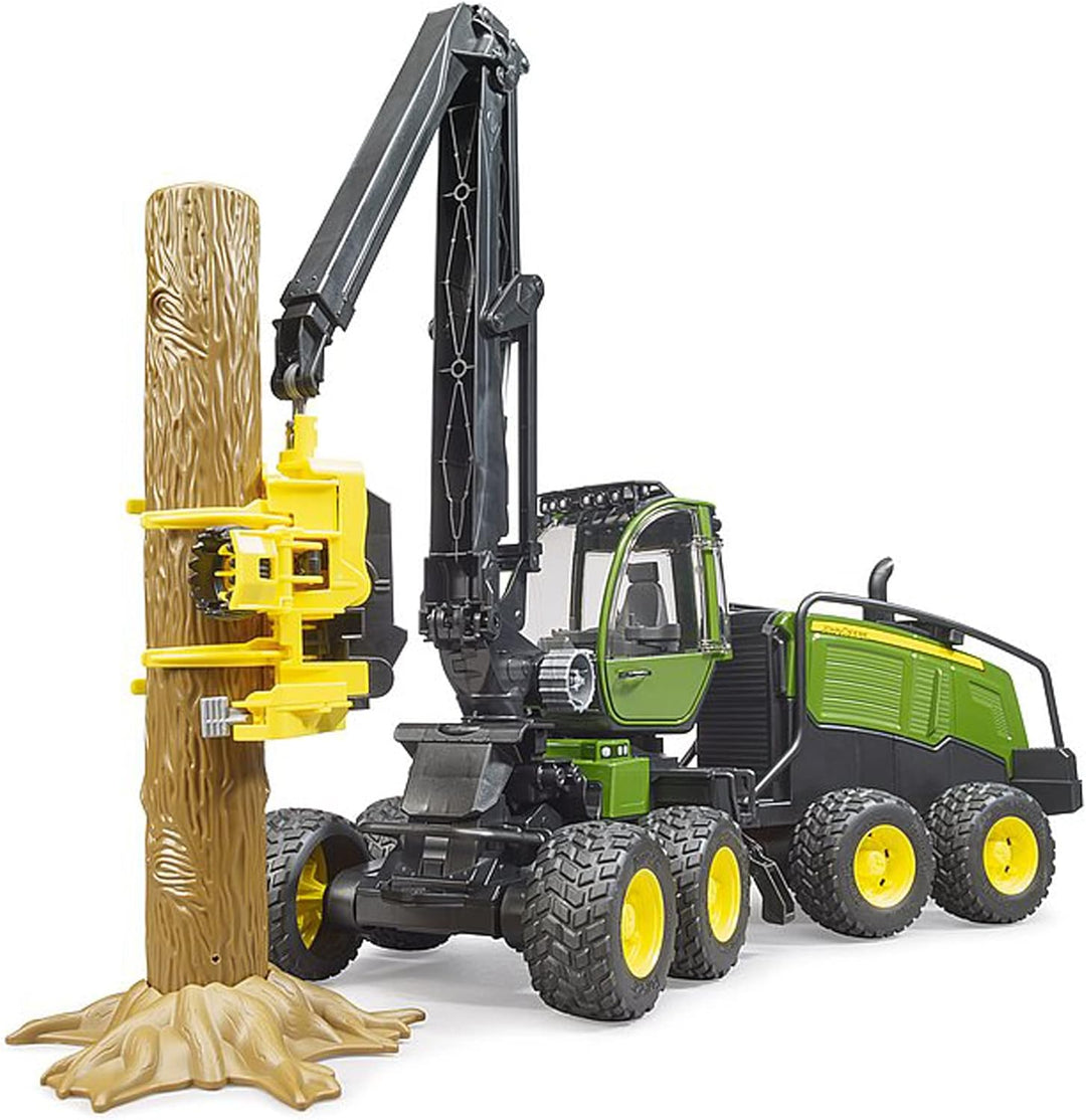 bruder 02135 - John Deere 1270G Harvester mit 1 Baumstamm - 1:16 Bauernhof Landwirtschaft Forstwirts
