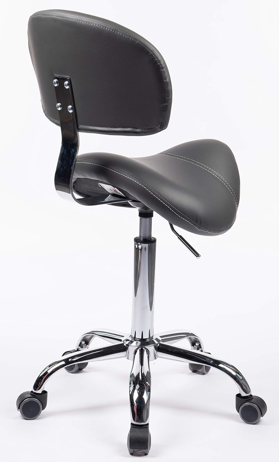 Sattelhocker MULY BIGBACK Lehne, Sitzhöhe bis ca. 74cm, Dunkelgrau | 1stuff-Markenqualität, Fachhänd