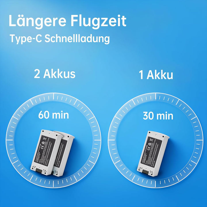 GPS-Drohne mit Kamera für Erwachsene 4K, unter 249 g, max. 60 Minuten Flugzeit, professionelle Drohn