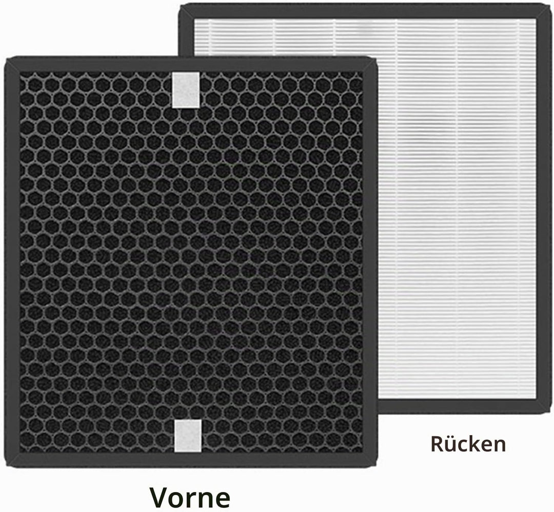 2 in 1 Austauschfilter Set, Filter (HEPA + Aktivkohle) kompatibel mit Philips AC4080/10, AC4158/00 A