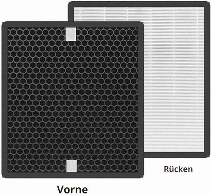 2 in 1 Austauschfilter Set, Filter (HEPA + Aktivkohle) kompatibel mit Philips AC4080/10, AC4158/00 A