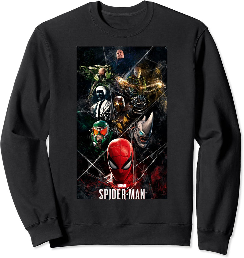 Marvel Spider-Man Villains In The Web Poster Sweatshirt