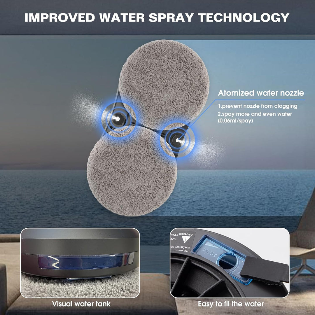 3500Pa Fensterputzroboter, Wenig Lärm Fensterroboter mit Sprühfunktion,Fensterreiniger Roboter Elekt