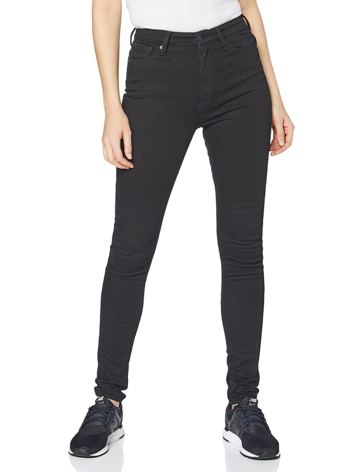 Kings of Indigo Damen Christina High Skinny Jeans 27W / 32L Schwarz (Stay Black 6104), 27W / 32L Sch