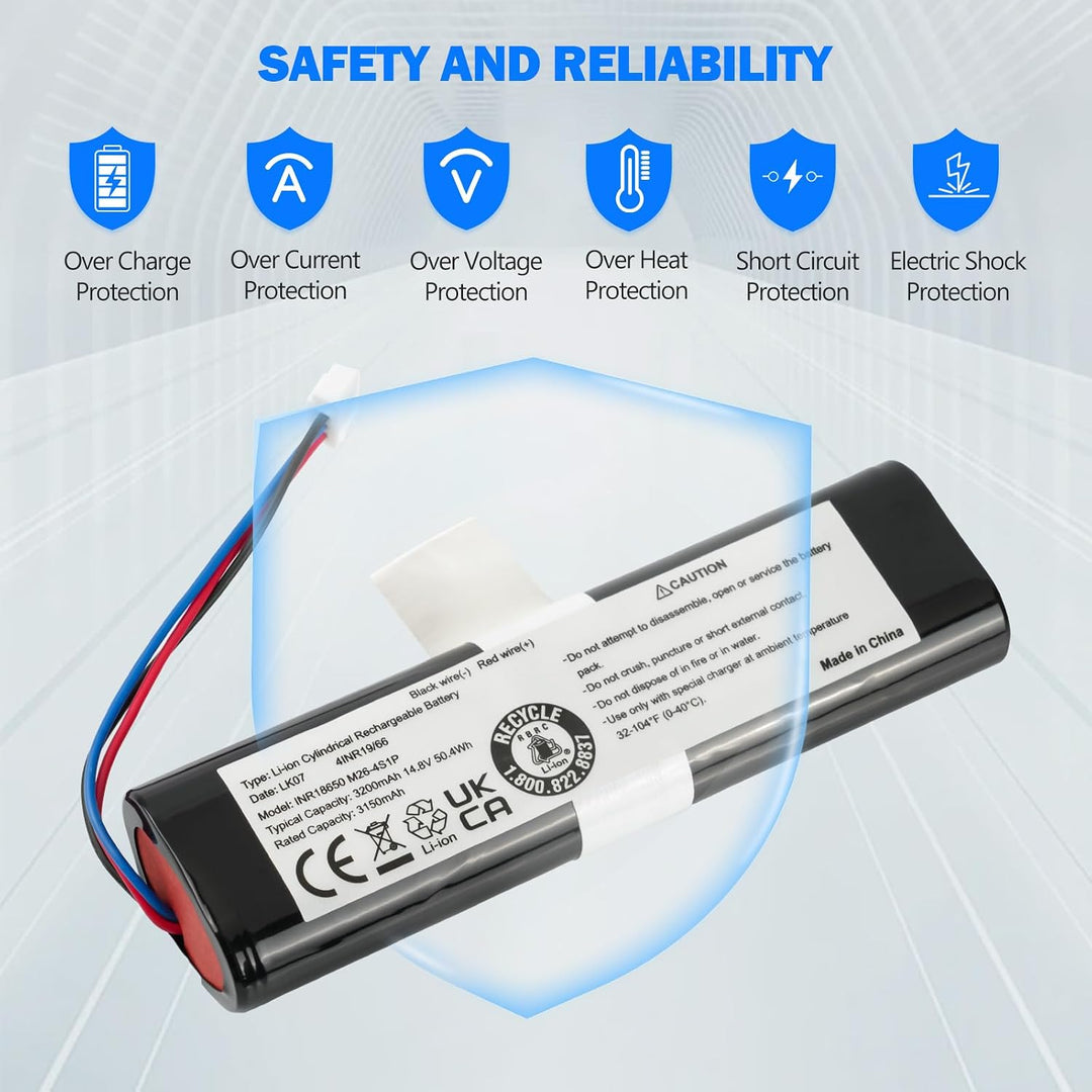 3200 mAh 14,4 V Roboter-Staubsauger-Ersatzakku für Deebot N8, N8+, N8 Pro, Deebot N5, Deebot T5 Neo/