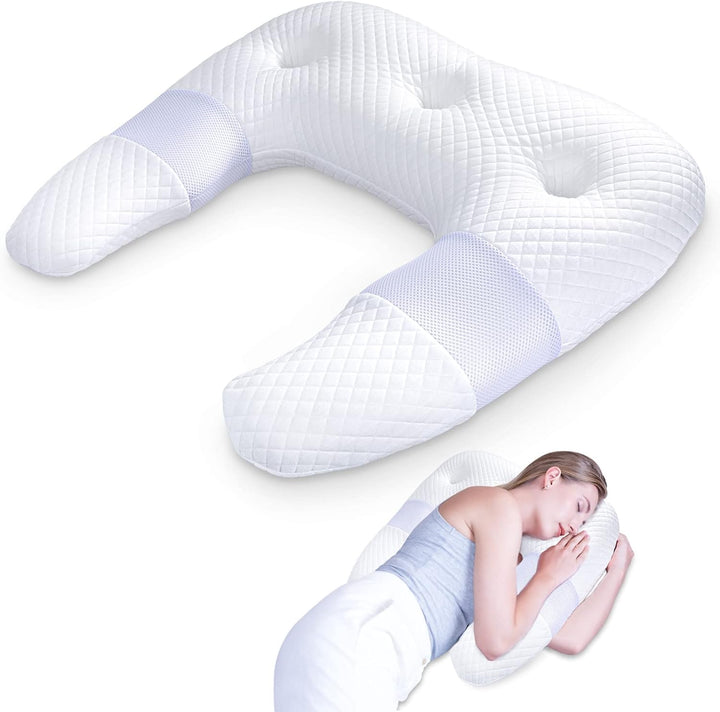 SAHEYER Seitenschläferkissen, U-förmiges Memory Foam Nackenkissen Ergonomisches Orthopädisches Nacke