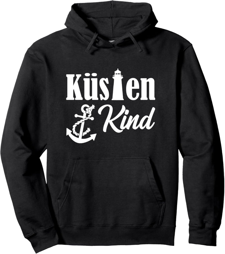 Küstenkind - Kind der Küste - mit Leuchtturm & Anker Pullover Hoodie
