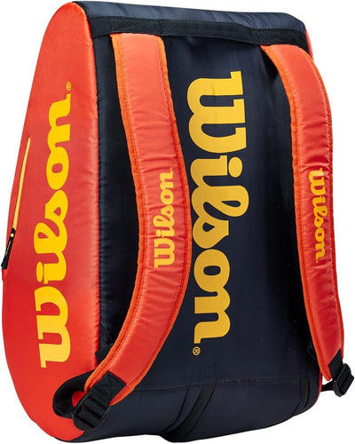 Wilson Padel-Tasche für Kinder und Jugendliche, Für bis zu 4 Schläger Orange / Yellow, Orange / Yell