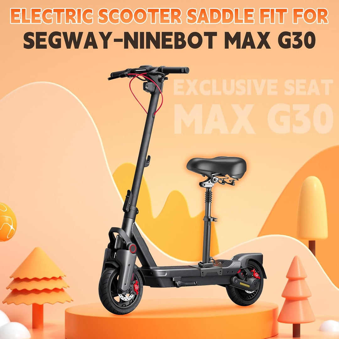 Elektroroller Sitzsattel für NINEBOT MAX-G30, Mit tragbarem Gepäckträger, Verstellbarer Sitzsattel f