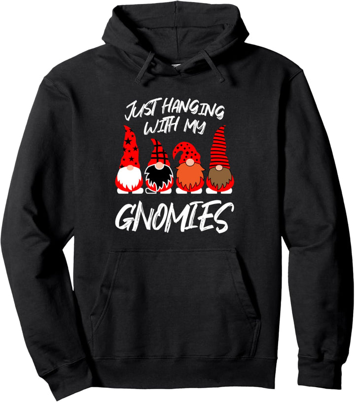 Funny Beards Elves Christmas Gnomies Matching Family Pajamas Pullover Hoodie