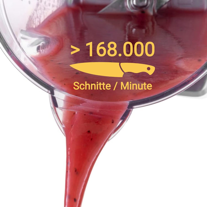KLAMER Hochleistungsmixer, 1,75L Standmixer, kraftvolle 1800W, Smoothie Maker mit 28000 U/Min, 9 Pro