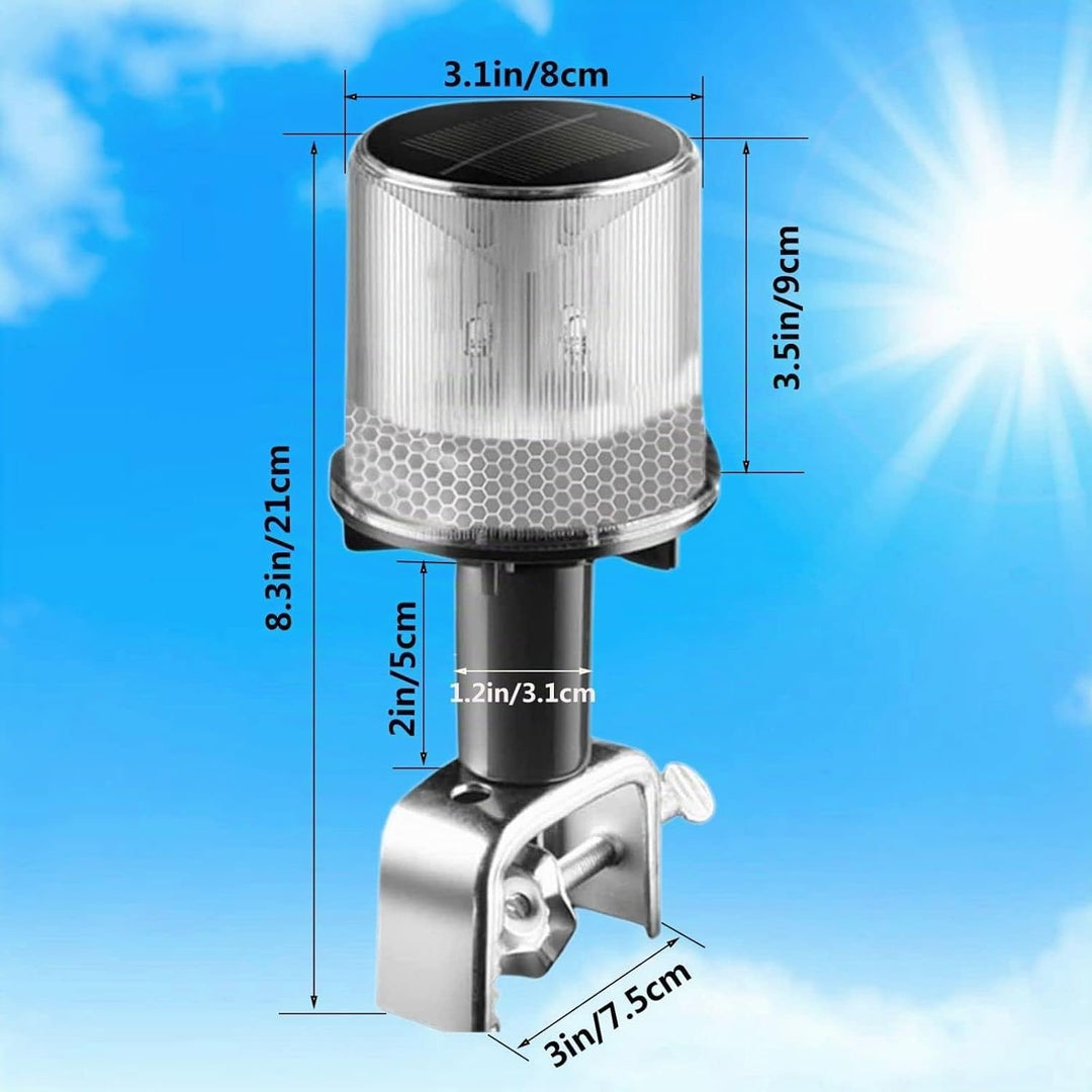 Cloud Fire Navigationslichter für Boote, Ankerlicht Boot Solar LED Toplicht 0.5nm mit Halterung,IP67