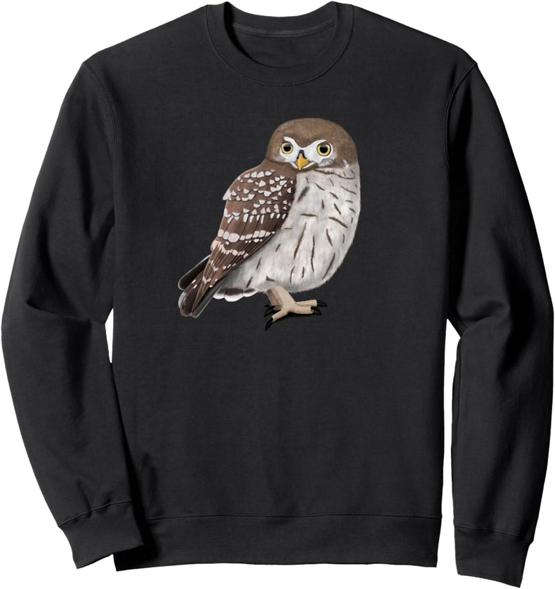 Eule Vogel Zeichnung Vogelbeobachter Biologe Steinkauz Sweatshirt