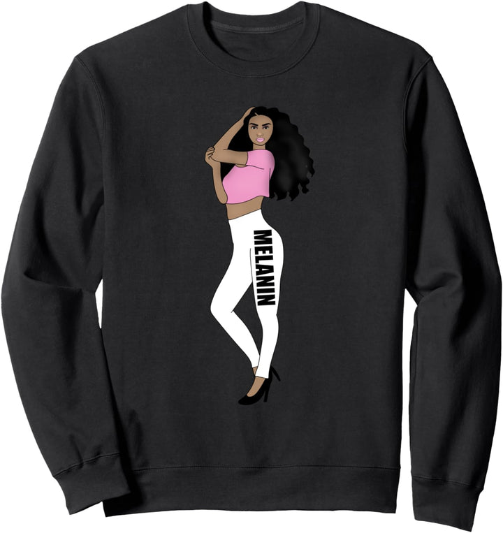 Oheneba: Melanin Black Girl Magic Afro Pride Sweatshirt