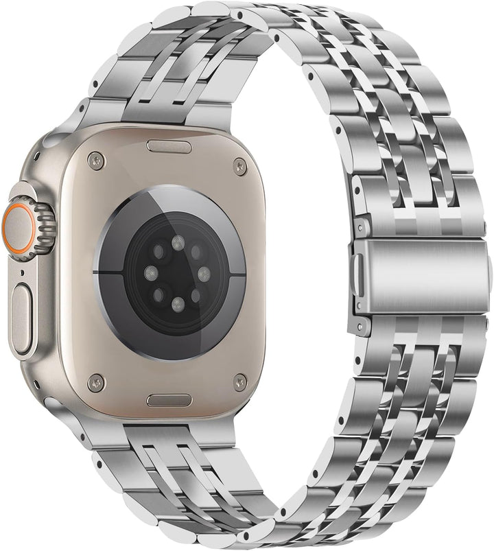 TasikarArmband Kompatibel mit Apple Watch Ultra 3 2 1 Armband 49mm, Massives Edelstah Metall Ersatza