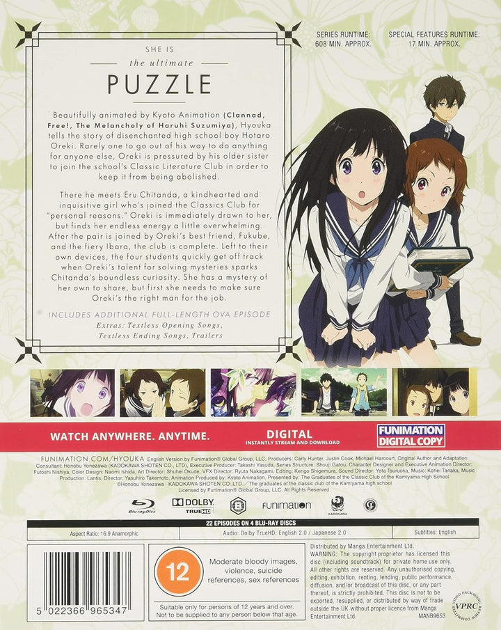 Hyouka The Complete Series Limited Edition + Digital copy [Blu-ray], Blu-ray