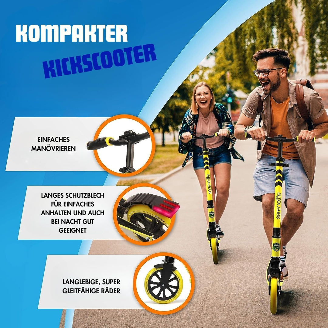 SereneLife Roller für Kinder & Erwachsene, Unisex-Tretroller, Cityroller, klappbar & höhenverstellba