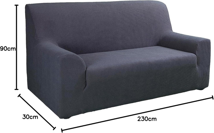 Tural Elastischer Sofabezug Valeta. Sofaüberwurf, Grau, 3 Sitzer (180-230cm) 3 Sitzer (180-230cm) Gr
