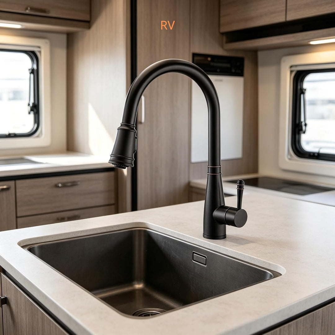 Ibergrif M22134T - Küchenarmatur mit ausziehbare Brause, Spültischbatterie, Küche Wasserhahn, Edelst
