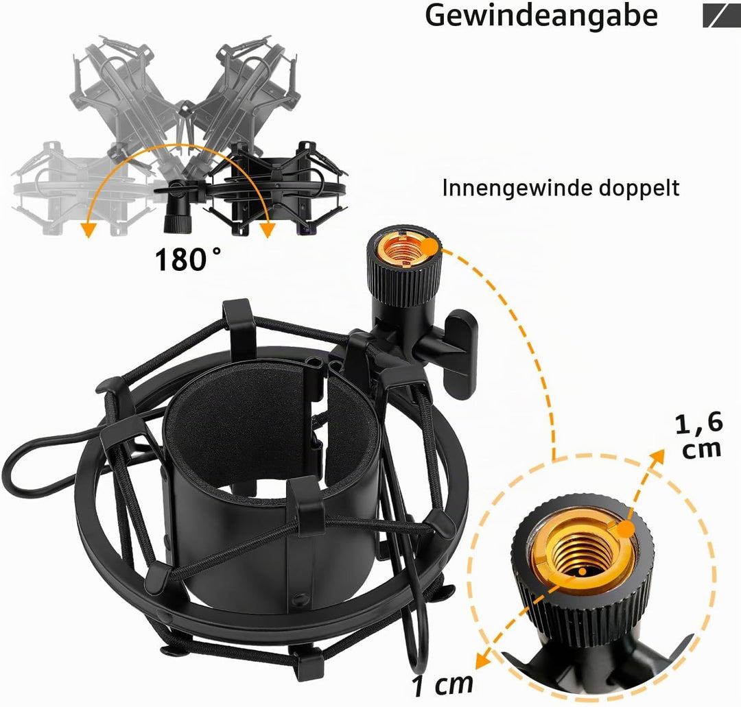 AT2020 Mikrofonständer mit Shock Mount für Audio Technica AT2020V AT2020USB+ AT2035 ATR2500X Kondens