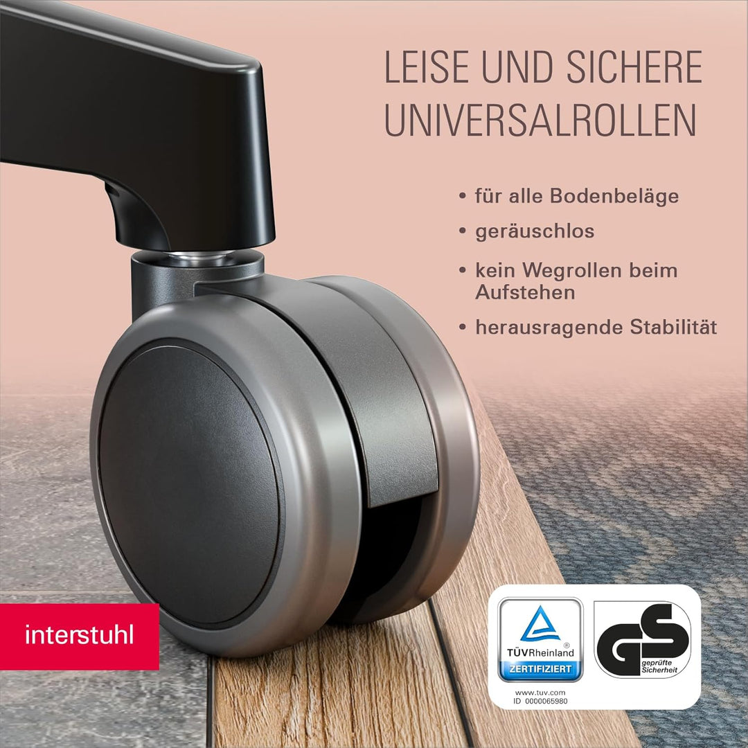 Interstuhl SMART AIR Bürostuhl - Made in Germany mit 10 Jahren Garantie, ergonomischer Drehstuhl mit