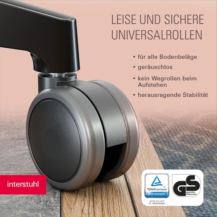 Interstuhl SMART AIR Bürostuhl - Made in Germany mit 10 Jahren Garantie, ergonomischer Drehstuhl mit