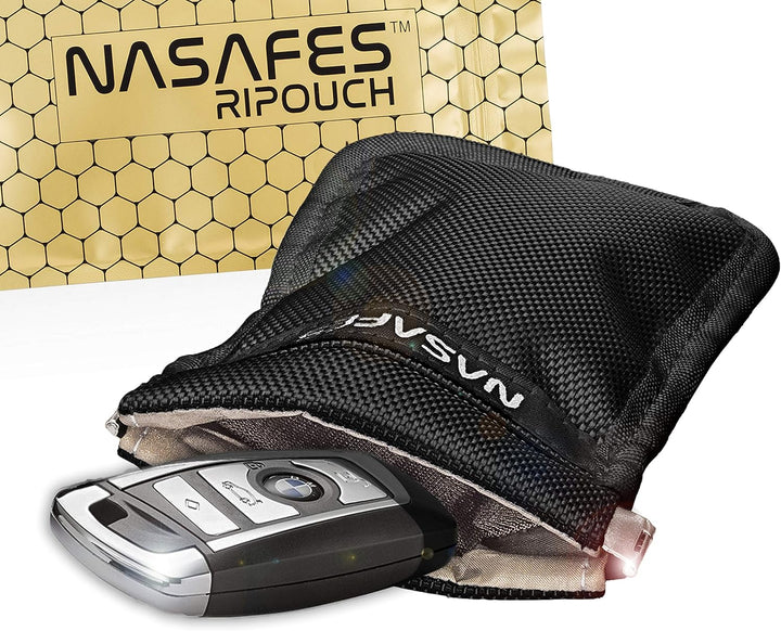 Autoschlüssel Schutz Keyless Tasche mit magnetisch-geräuschlosem Federverschluss ermöglicht 1 Hand B