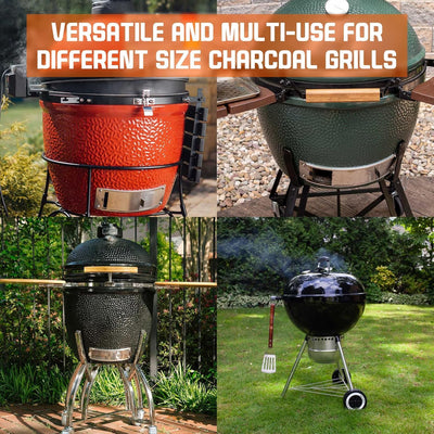 Onlyfire Ascheschieber Ash Tool Passt für Kamado/Keramik Grill Mag Big Green Egg, Kamado Joe, Pit Bo