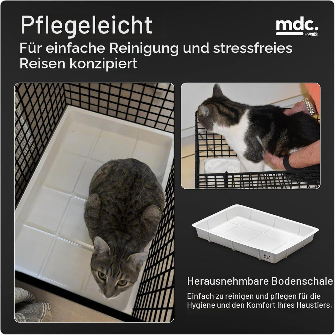 MDC Katzen-Transportkorb Schwarz, Schwarz