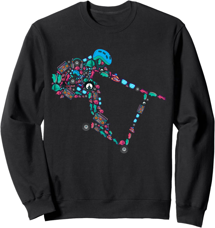 Scooter Stunt Roller E-Roller Jungen & Kinder Sweatshirt