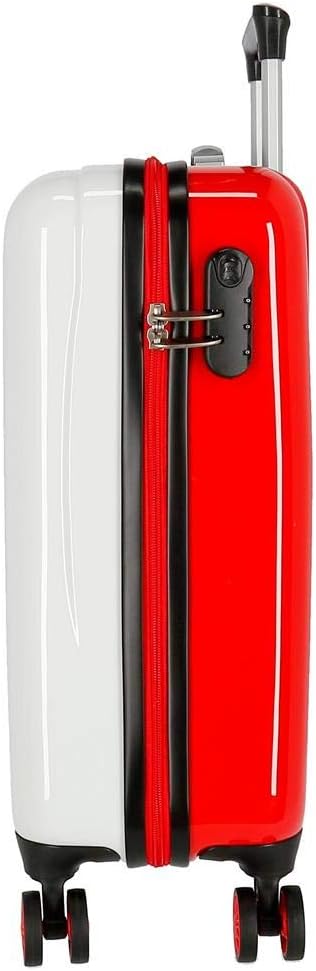 Disney Mickey True Love Kabinenkoffer Weiss 38x55x20 cms Hartschalen ABS Kombinationsschloss 34L 2,6