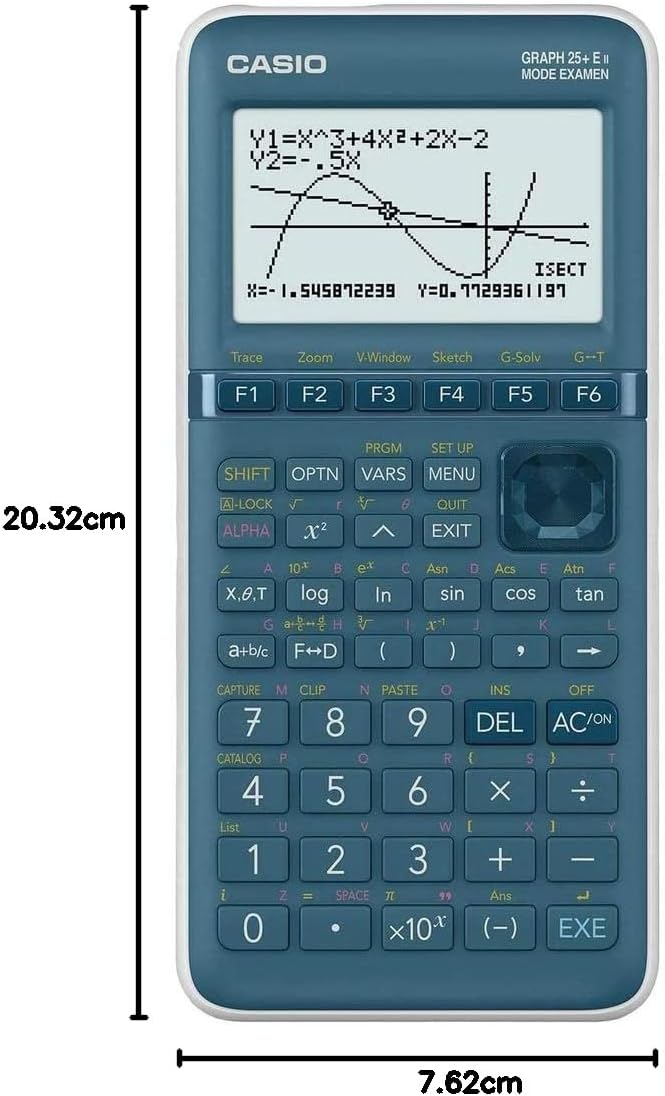 CALCUSO Sparkpaket: Casio Graph 25 E II + WYNGS Schutztasche schwarz + Erweiterte Garantie von CALCU