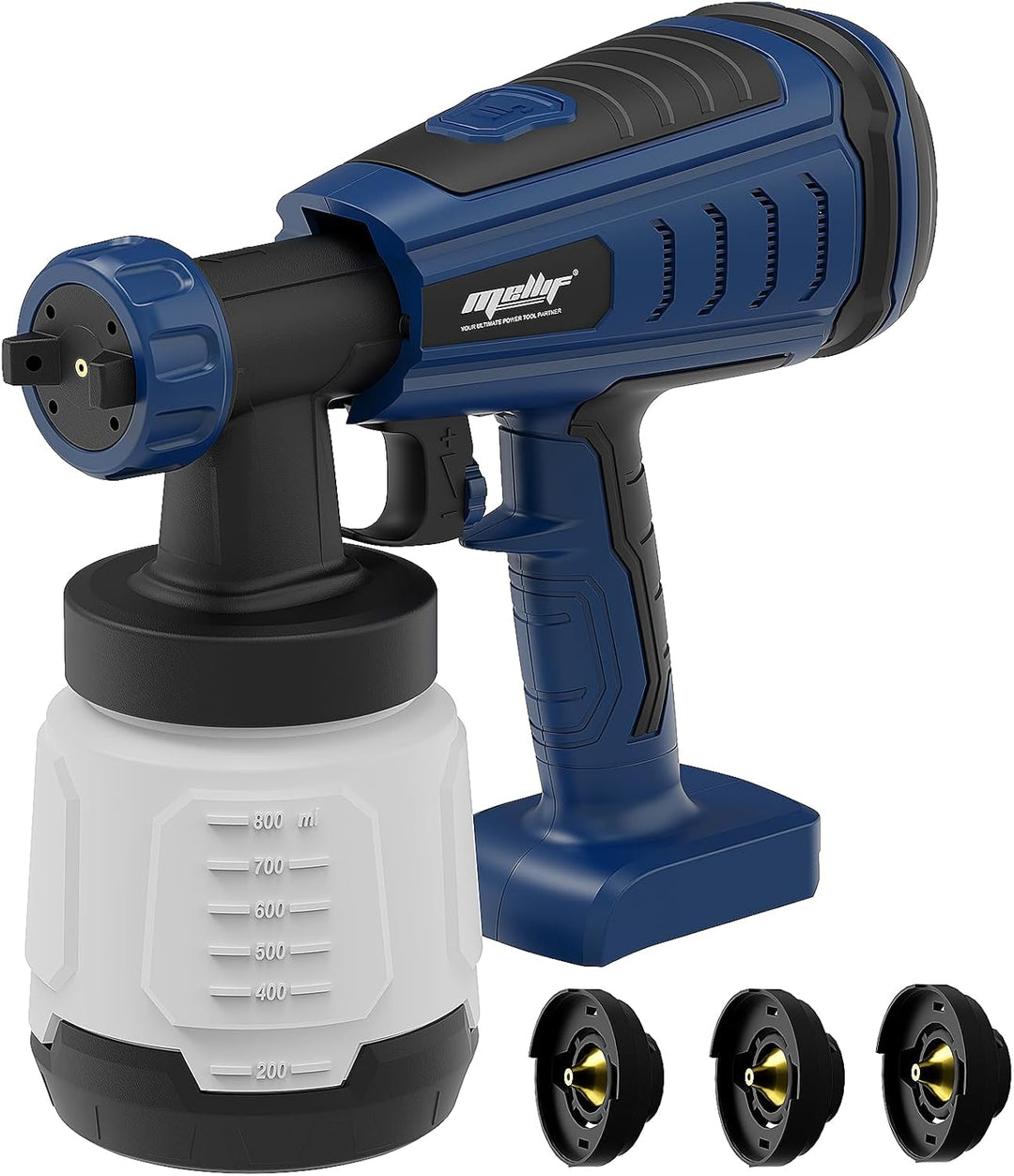 Mellif Akku Farbsprühsystem für Bosch professional 18V Akku, Farbsprühgerät Akku mit 800 ml Behälter
