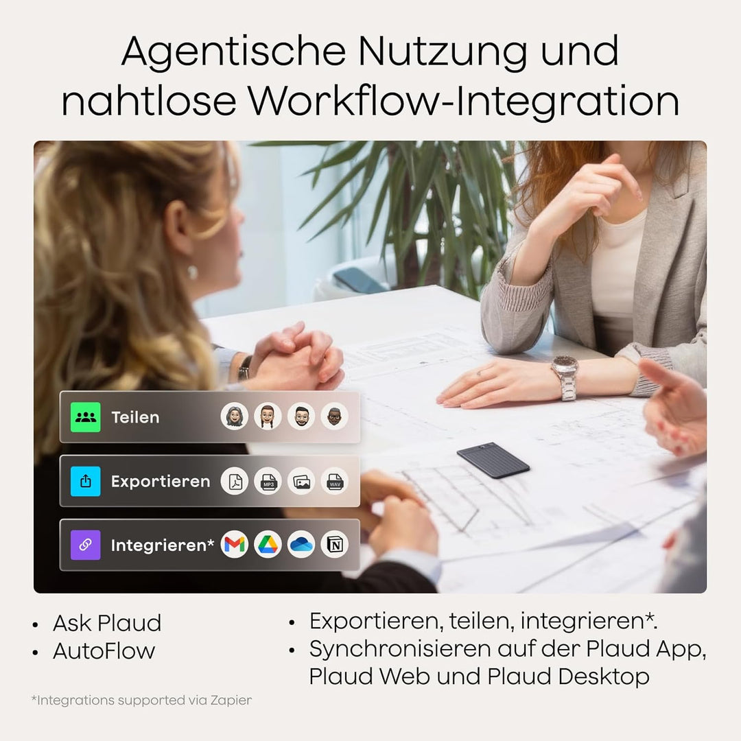 Plaud Note KI Digitales Diktiergerät mit Schreibfunktion und Zusammenfassen Aufnahmegerät Voice Reco