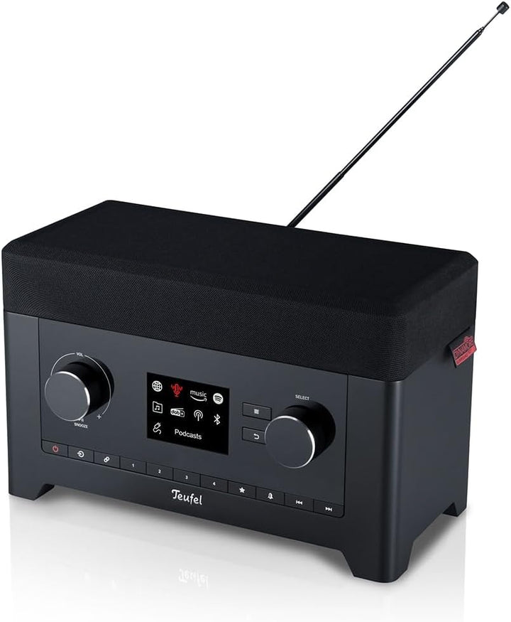 Teufel Radio 3SIXTY - Premium Digitalradio Bluetooth Lautsprecher, 360 Grad Sound, DAB+, Internetrad