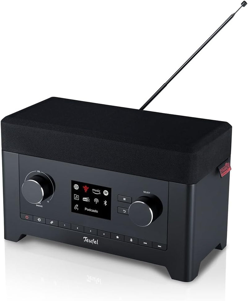 Teufel Radio 3SIXTY - Premium Digitalradio Bluetooth Lautsprecher, 360 Grad Sound, DAB+, Internetrad